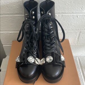 N*21 by Alessandro Dell'Acqua VITELLO CORALLO 30mm Lace Up combat boots,…